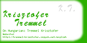 krisztofer tremmel business card